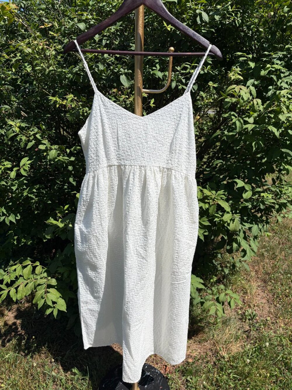 The Prairie by Rachel Ashwell Eyelet Midi Dress Cottagecore Cotton Eyelet sz 12